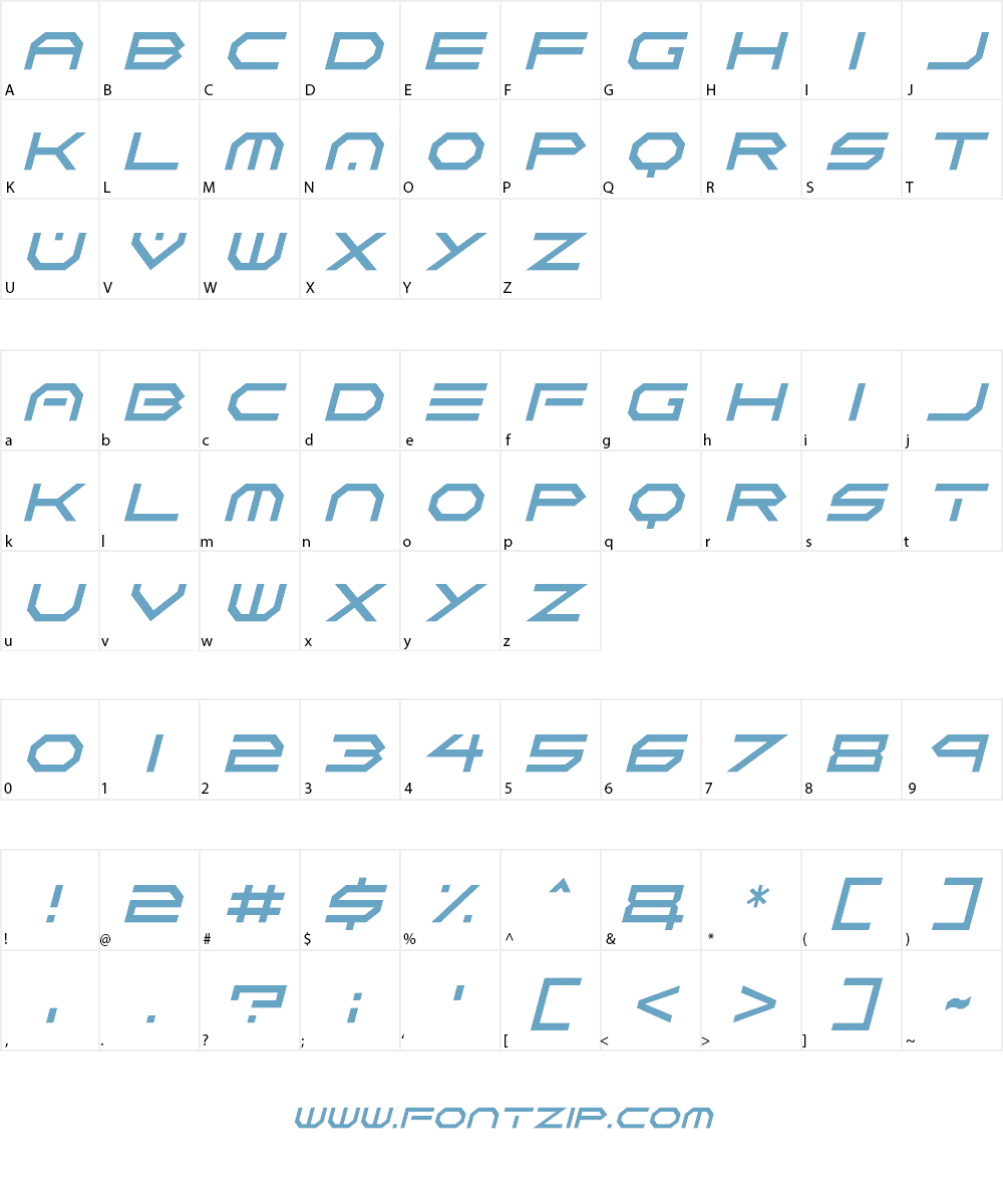 Neon Vortex Font Character